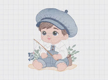Load and play video in Gallery viewer, Baby boy embroidery design - Newborn embroidery designs machine embroidery pattern - Kid embroidery file - children toddler embroidery dst
