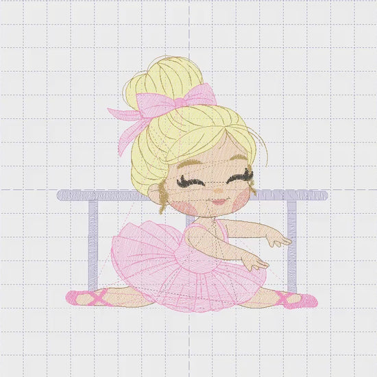 Ballerina embroidery designs - Ballet dancer embroidery design machine embroidery pattern - baby girl embroidery file - instant download hus