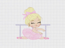 Carica e avvia il video nel visualizzatore di galleria, Ballerina embroidery designs - Ballet dancer embroidery design machine embroidery pattern - baby girl embroidery file - instant download hus
