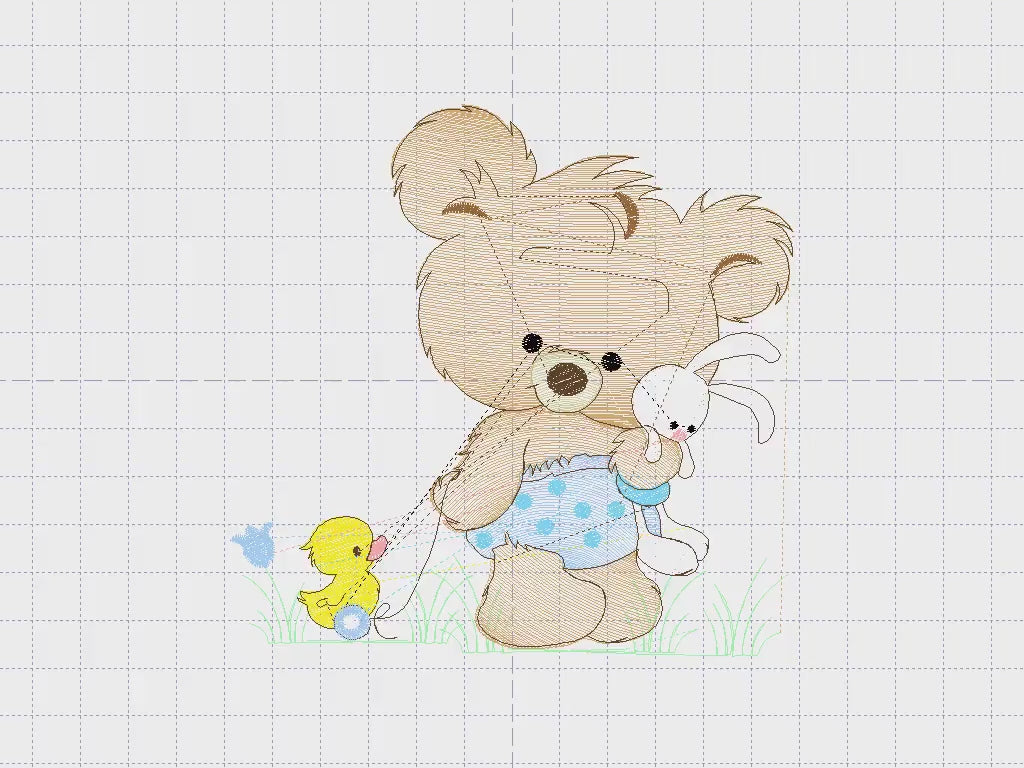 Bear embroidery designs - Baby boy embroidery design machine embroidery pattern - Cute teddy bear embroidery file - instant download pes jef