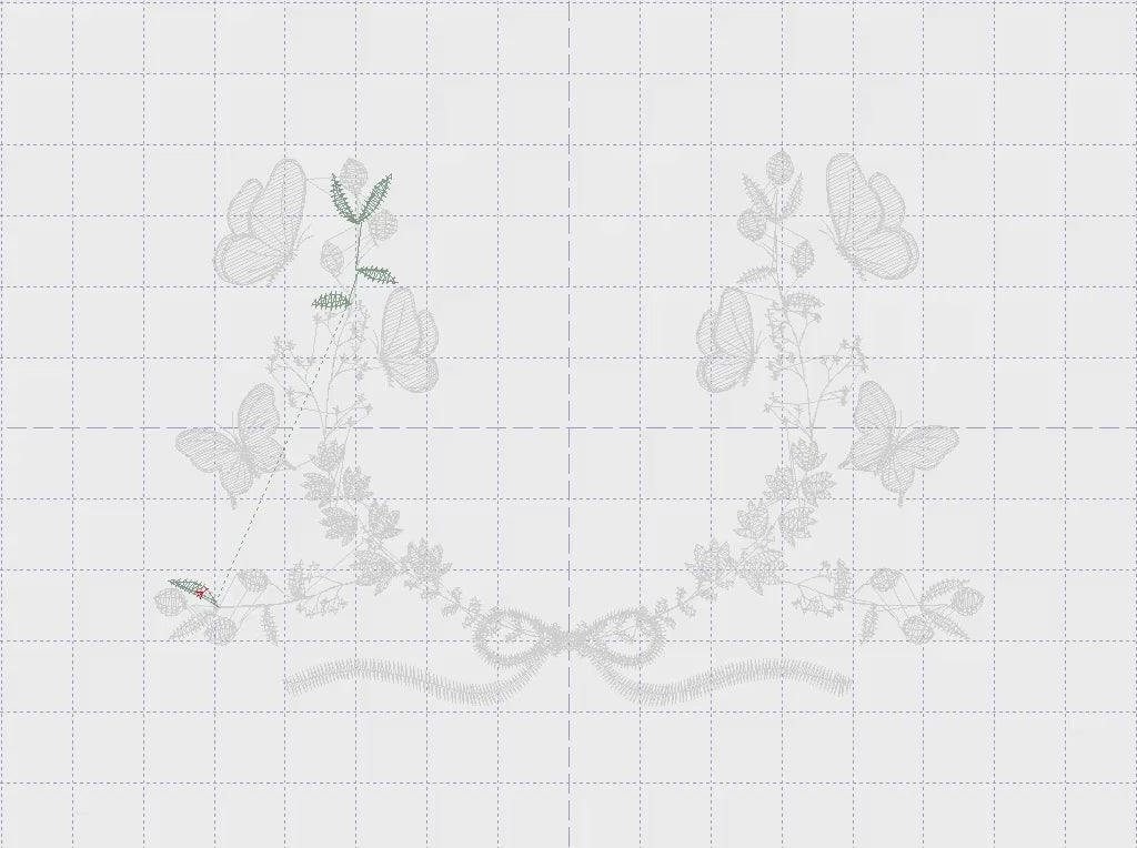 Flower Frame embroidery designs - Delicate Butterfly embroidery design machine embroidery pattern - Wreath embroidery - instant download pes