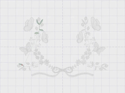 Flower Frame embroidery designs - Delicate Butterfly embroidery design machine embroidery pattern - Wreath embroidery - instant download pes