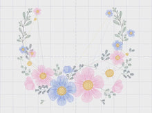 Carica e avvia il video nel visualizzatore di galleria, Flower Frame embroidery designs - Monogram Flower embroidery design machine embroidery pattern - Flower Wreath embroidery - instant download
