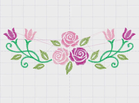 Roses embroidery designs - Flower embroidery design machine embroidery pattern - Floral embroidery file - instant embroidery download pes