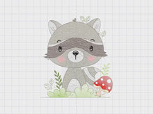 Laden und Abspielen von Videos im Galerie-Viewer, Raccoon embroidery designs - Animal embroidery design machine embroidery pattern - woodland embroidery file - Baby boy embroidery download
