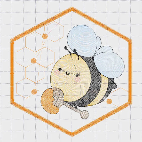Bee embroidery design - Honey Bee embroidery designs machine embroidery pattern - Baby girl embroidery file - honey bee design pes jef hus