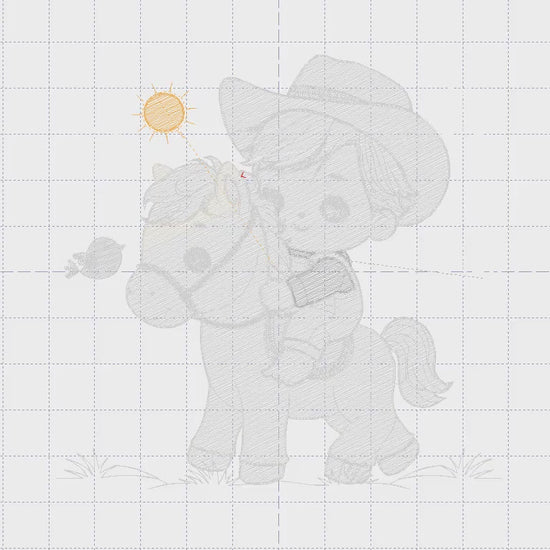 Cowboy embroidery design - Baby boy with horse embroidery designs machine embroidery pattern - Farm ranch embroidery file - instant download