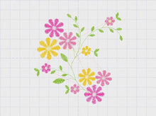 Carica e avvia il video nel visualizzatore di galleria, Flowers embroidery designs - Floral embroidery design machine embroidery pattern - Flower embroidery file - Kitchen towel embroidery jef pes
