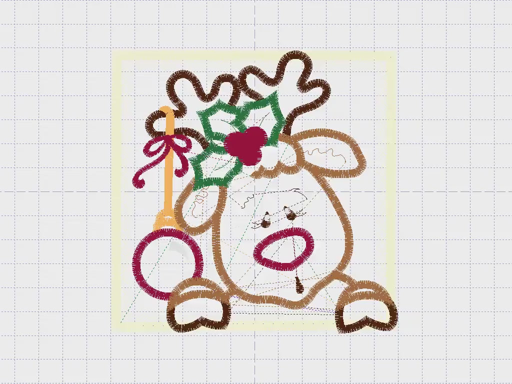 Christmas Rudolf Reindeer Embroidery Design - Xmas embroidery designs machine embroidery pattern - Holiday embroidery file instant download