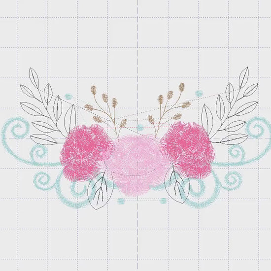 Roses embroidery designs - Towel embroidery design machine embroidery pattern - Rose embroidery file flower applique - instant download pes