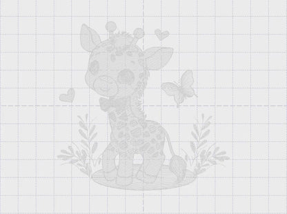 Giraffe embroidery designs - Safari animal embroidery design machine embroidery pattern - Baby boy embroidery file - instant download pes