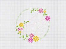 Carica e avvia il video nel visualizzatore di galleria, Monogram Frame embroidery designs - Flower embroidery design machine embroidery pattern - Floral embroidery file - instant download jef hus
