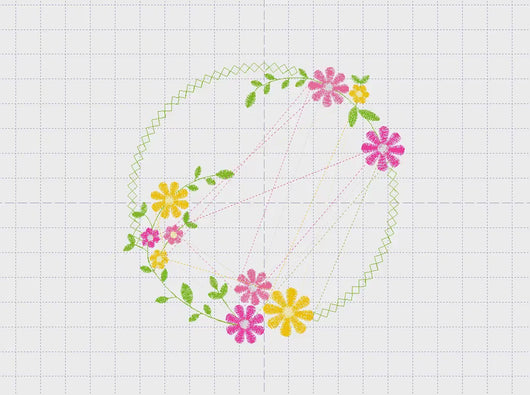 Monogram Frame embroidery designs - Flower embroidery design machine embroidery pattern - Floral embroidery file - instant download jef hus