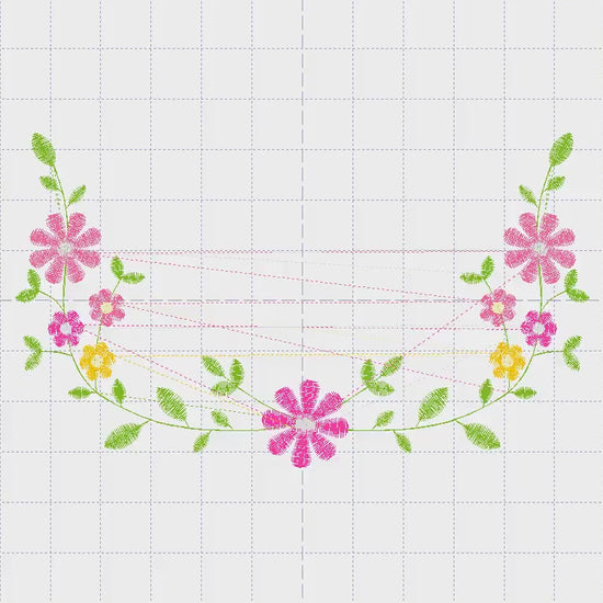 Flowers embroidery designs - Floral Wreath embroidery design machine embroidery pattern - Flower Frame embroidery file - instant download