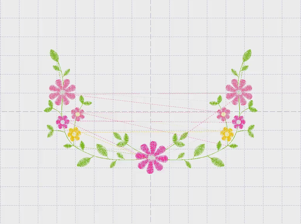 Flowers embroidery designs - Floral Wreath embroidery design machine embroidery pattern - Flower Frame embroidery file - instant download
