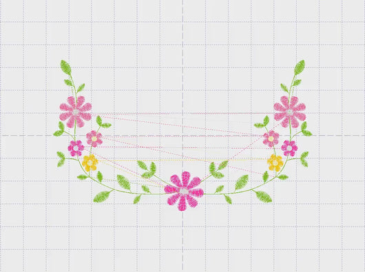 Flowers embroidery designs - Floral Wreath embroidery design machine embroidery pattern - Flower Frame embroidery file - instant download