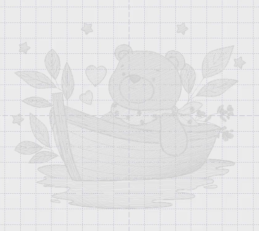 Camping Teddy Bear embroidery designs - Sailor Bear with boat machine embroidery pattern - Baby Boy Scout file - Instant download pes jef