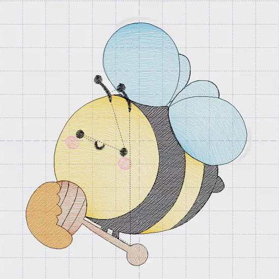 Bee embroidery design - Honey Bee embroidery designs machine embroidery pattern - Baby girl embroidery file - honey bee design pes jef hus