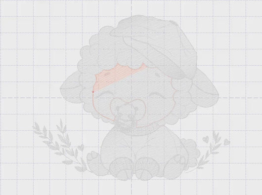 Baby boy Sheep with cap embroidery design - Lamb embroidery designs machine embroidery pattern - Baby boy embroidery file - instant download