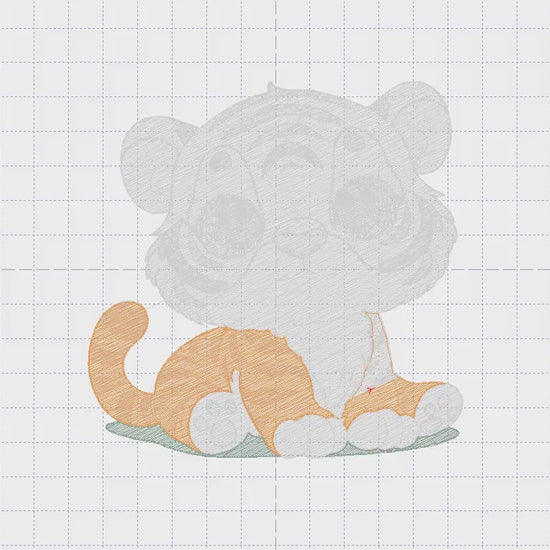 Baby Tiger embroidery design - Forest Animal embroidery designs machine embroidery pattern - Boy embroidery file - instant download pes jef