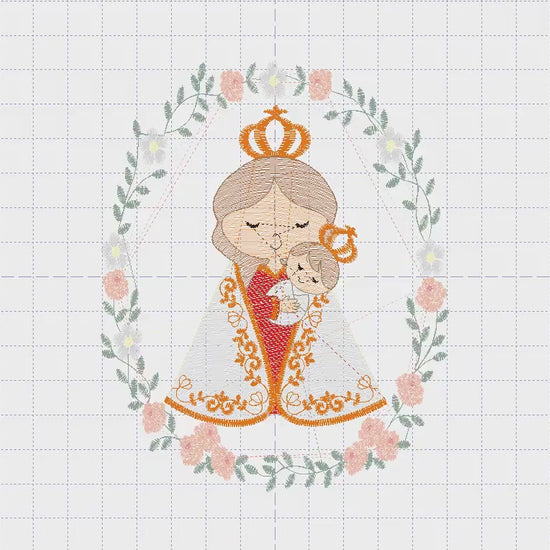 Holy Mary embroidery designs - Holy embroidery design machine embroidery pattern - Catholic embroidery file - Hail Mary religious embroidery