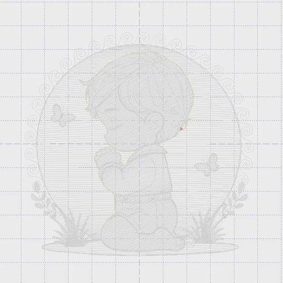 Praying boy embroidery designs - Baby boy embroidery design machine embroidery pattern - Catholic embroidery file - instant download pes jef