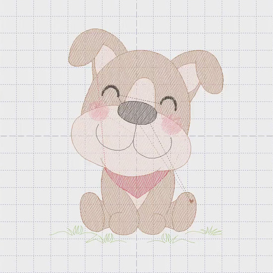 Dogs embroidery designs - Smiling Dog embroidery design machine embroidery pattern - Mutt Rescue Puppy embroidery file -  Instant download