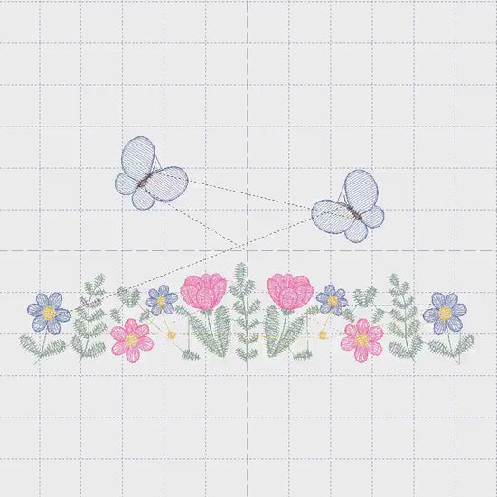 Flower garden embroidery designs - Roses embroidery design machine embroidery pattern - Kitchen towel embroidery file - instant download pes