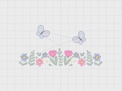 Flower garden embroidery designs - Roses embroidery design machine embroidery pattern - Kitchen towel embroidery file - instant download pes