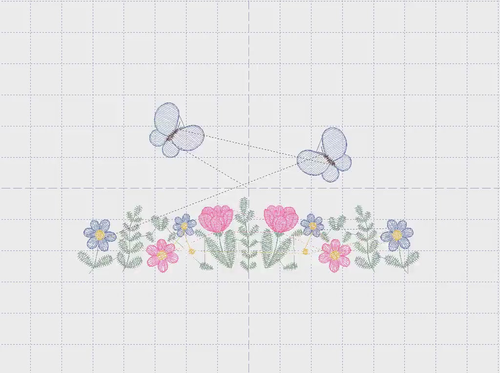 Flower garden embroidery designs - Roses embroidery design machine embroidery pattern - Kitchen towel embroidery file - instant download pes