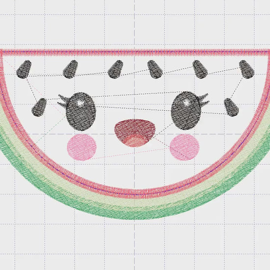 Watermelon embroidery designs - Fruit machine embroidery pattern - Watermelon applique design - Kitchen Towel file - Instant download pes
