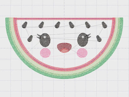 Watermelon embroidery designs - Fruit machine embroidery pattern - Watermelon applique design - Kitchen Towel file - Instant download pes