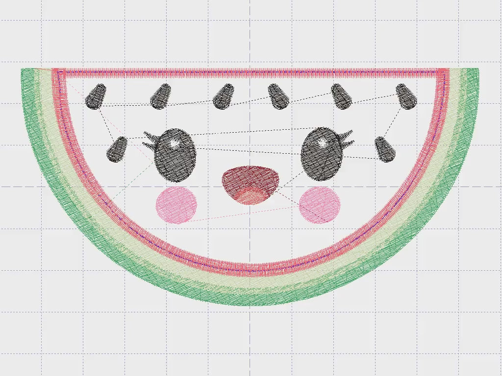 Watermelon embroidery designs - Fruit machine embroidery pattern - Watermelon applique design - Kitchen Towel file - Instant download pes