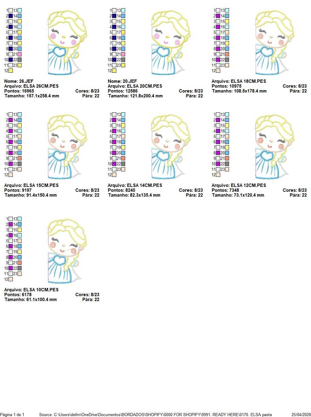 Princess Elsa embroidery design - Frozen Disney Princess machine embroidery pattern - Princess applique design - Instant digital Download - Marcia Embroidery