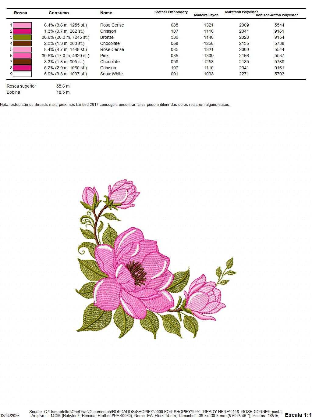 Rose Corner embroidery designs - Flower for Kitchen Towel machine embroidery pattern - Baby Girl file - Instant digital download pes - Marcia Embroidery