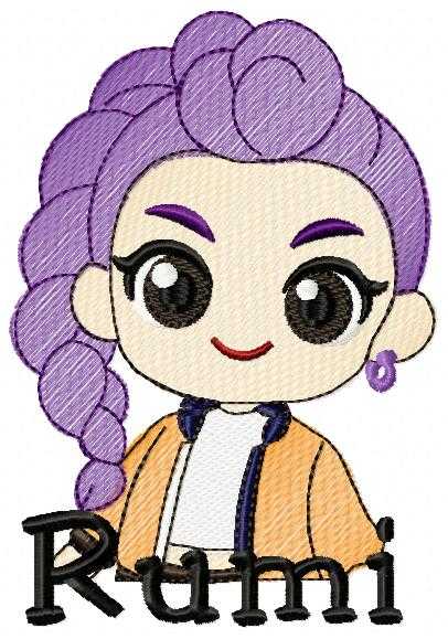 Rumi KPop Demon Hunters embroidery design - Kpop Warriors machine embroidery patterns - Baby girl file - Instant digital download - Marcia Embroidery