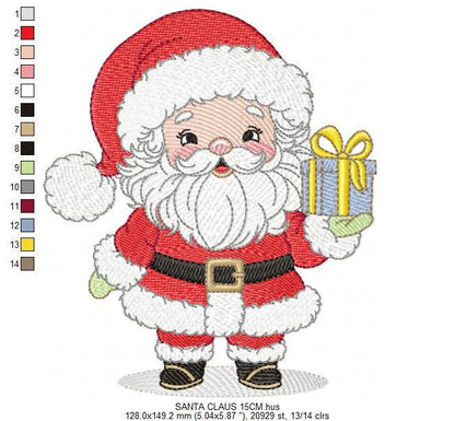 Santa Claus embroidery designs - Ho ho ho Xmas Saint Nicholas machine embroidery pattern - Instant digital download pes jef dst hus vp3 xxx - Marcia Embroidery