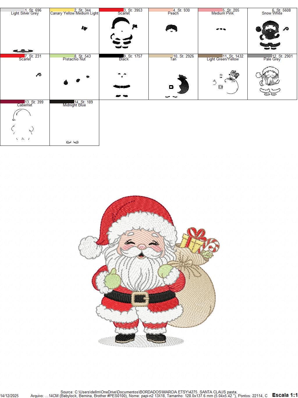 Santa Claus embroidery designs - Ho ho ho Xmas Saint Nicholas machine embroidery pattern - Instant digital download pes jef dst hus vp3 xxx - Marcia Embroidery
