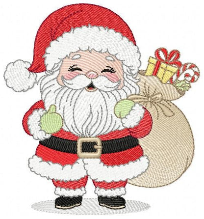 Santa Claus embroidery designs - Ho ho ho Xmas Saint Nicholas machine embroidery pattern - Instant digital download pes jef dst hus vp3 xxx - Marcia Embroidery