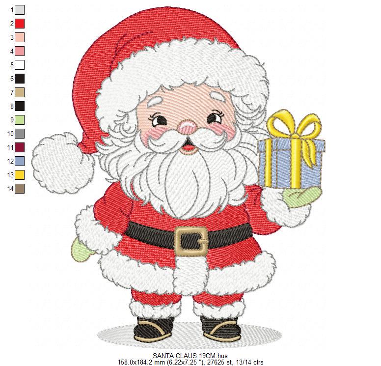 Santa Claus embroidery designs - Ho ho ho Xmas Saint Nicholas machine embroidery pattern - Instant digital download pes jef dst hus vp3 xxx - Marcia Embroidery