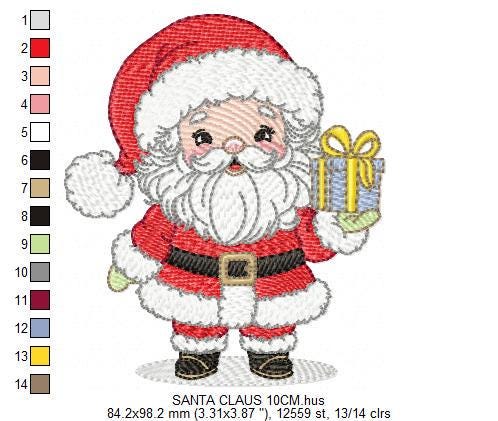 Santa Claus embroidery designs - Ho ho ho Xmas Saint Nicholas machine embroidery pattern - Instant digital download pes jef dst hus vp3 xxx - Marcia Embroidery