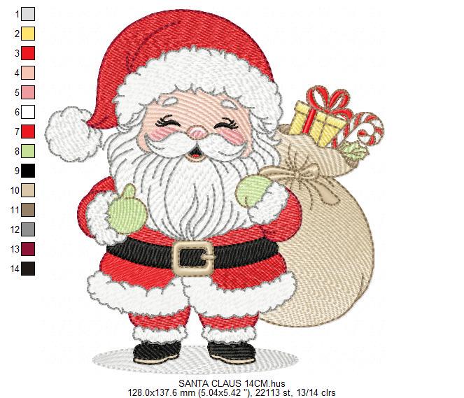 Santa Claus embroidery designs - Ho ho ho Xmas Saint Nicholas machine embroidery pattern - Instant digital download pes jef dst hus vp3 xxx - Marcia Embroidery