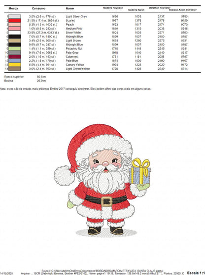 Santa Claus embroidery designs - Ho ho ho Xmas Saint Nicholas machine embroidery pattern - Instant digital download pes jef dst hus vp3 xxx - Marcia Embroidery