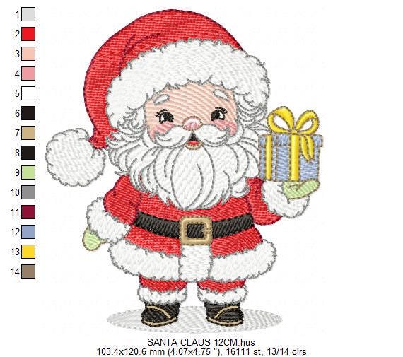 Santa Claus embroidery designs - Ho ho ho Xmas Saint Nicholas machine embroidery pattern - Instant digital download pes jef dst hus vp3 xxx - Marcia Embroidery