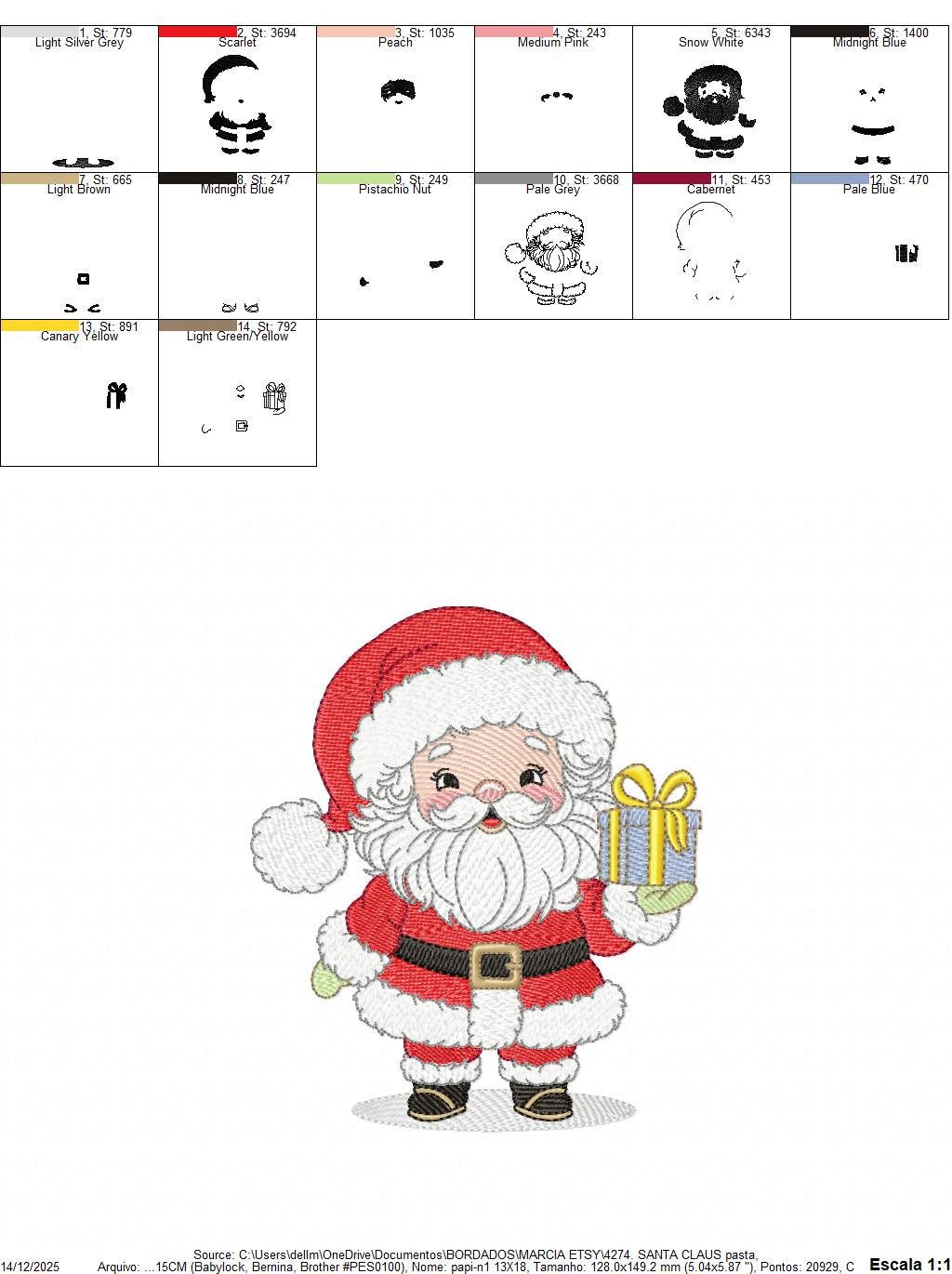 Santa Claus embroidery designs - Ho ho ho Xmas Saint Nicholas machine embroidery pattern - Instant digital download pes jef dst hus vp3 xxx - Marcia Embroidery