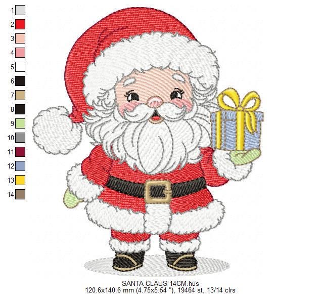 Santa Claus embroidery designs - Ho ho ho Xmas Saint Nicholas machine embroidery pattern - Instant digital download pes jef dst hus vp3 xxx - Marcia Embroidery