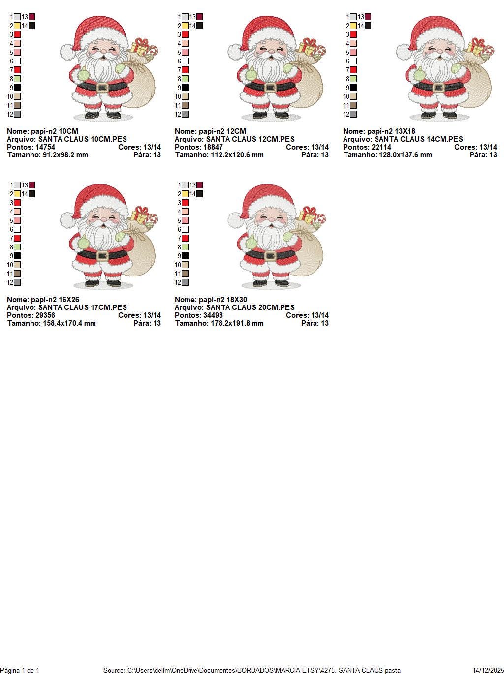 Santa Claus embroidery designs - Ho ho ho Xmas Saint Nicholas machine embroidery pattern - Instant digital download pes jef dst hus vp3 xxx - Marcia Embroidery