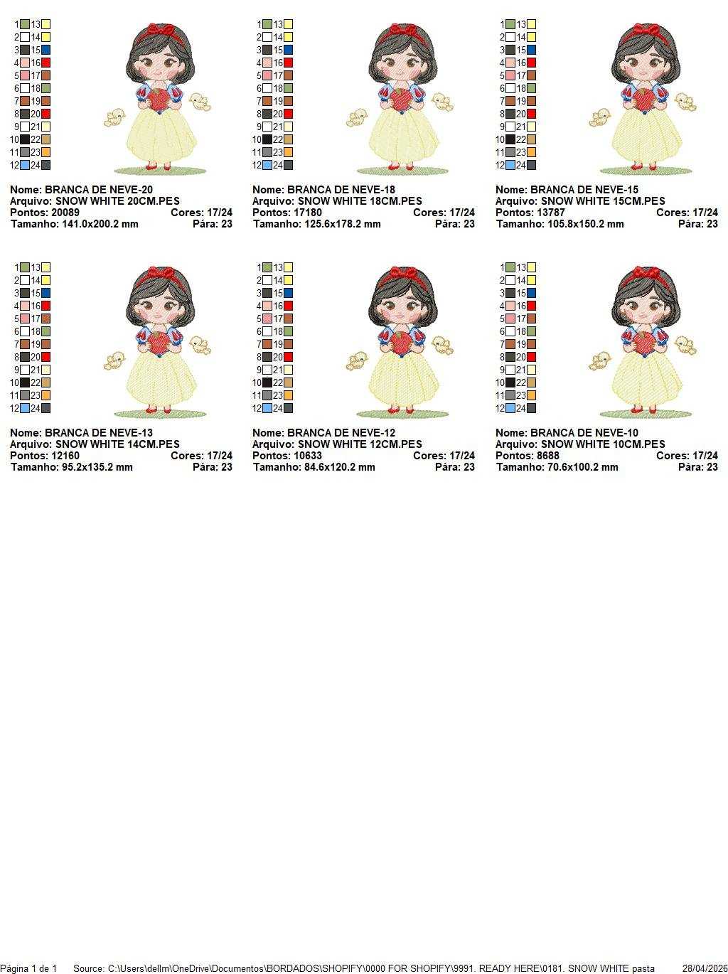 Snow White embroidery design - Disney Princess machine embroidery pattern - Baby girl file - Instant digital download pes jef dst hus - Marcia Embroidery