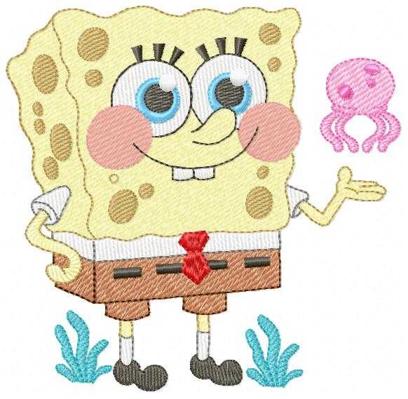 Sponge Bob embroidery design - SpongeBob SquarePants cartoon machine embroidery pattern - Baby boy and girl file - Instant digital download pes jef dst - Marcia Embroidery