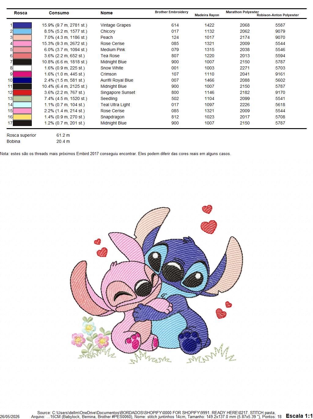 Stitch and Angel embroidery design - Lilo and Stitch Cartoon machine embroidery pattern - Baby boy and girl file - Instant digital download pes jef dst - Marcia Embroidery